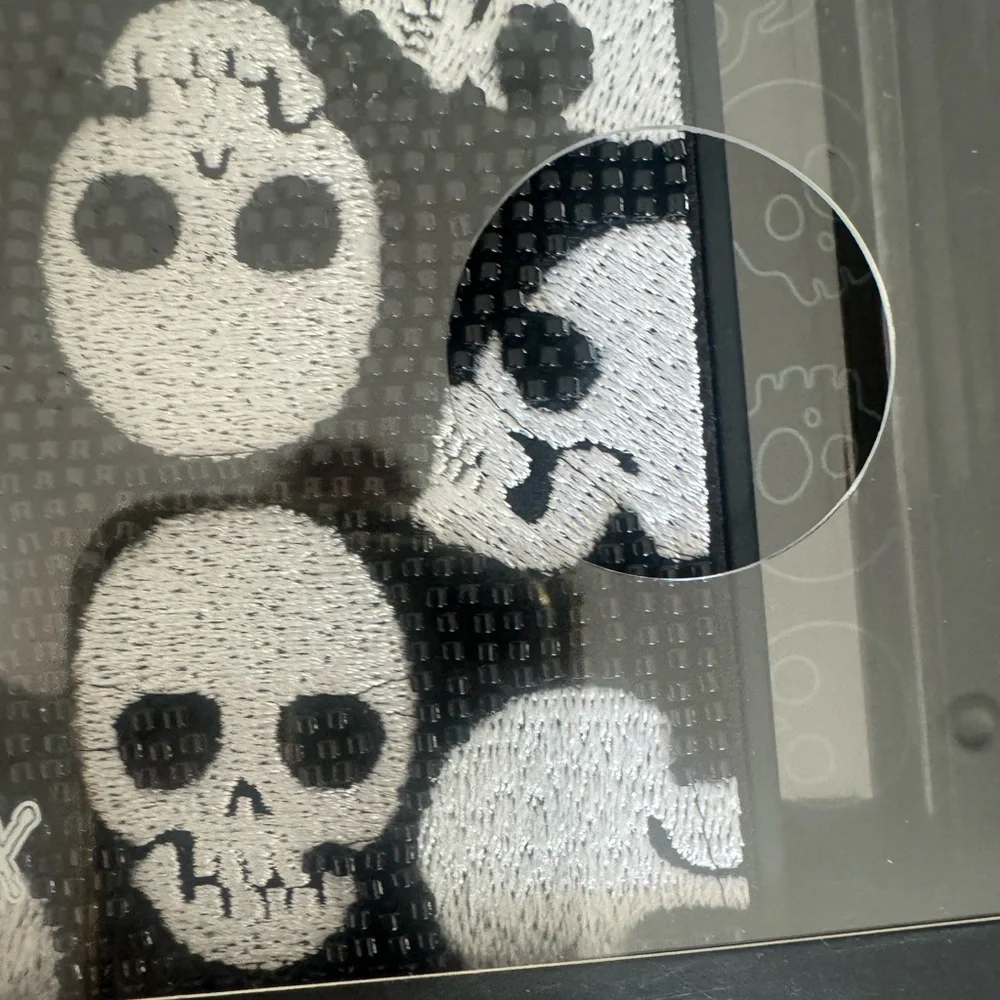 Skull Design Phone Case for iPhone 15 Pro Max - Black and White”sewn&beaded)💀